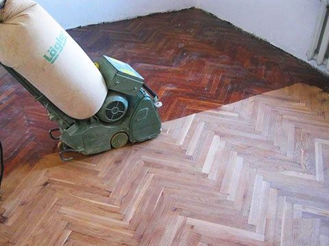 Шлифовка деревянный пол поркет