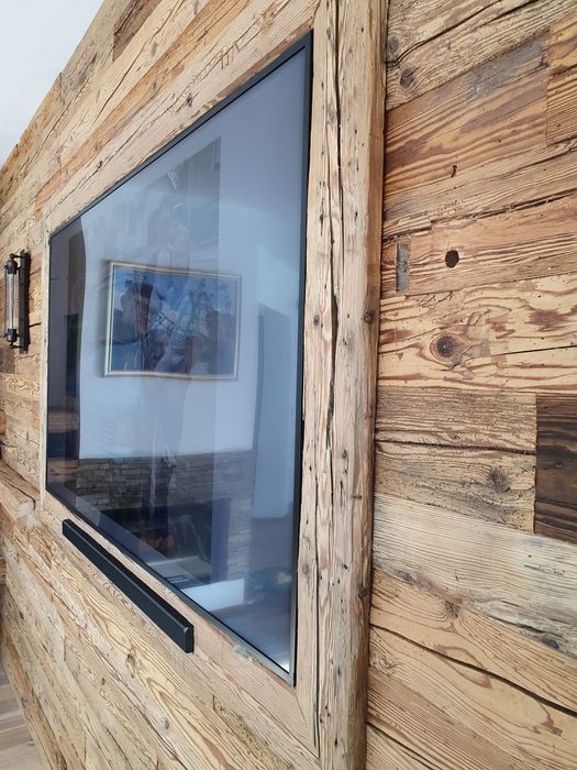 Kit perete lemn vechi rustic