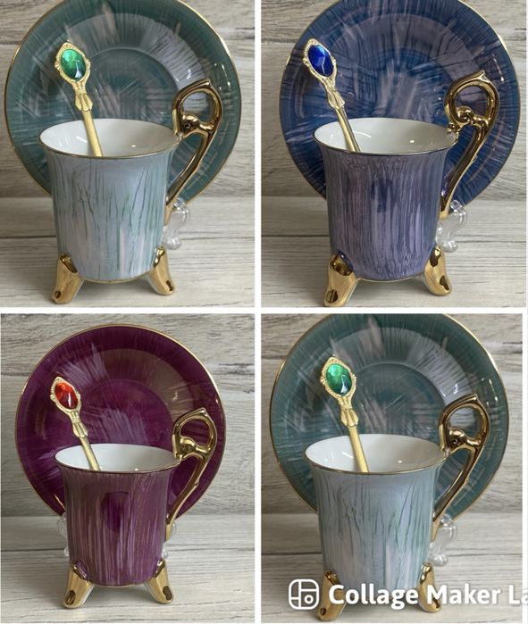 Стилни и красиви чашки с чинийки за кафе