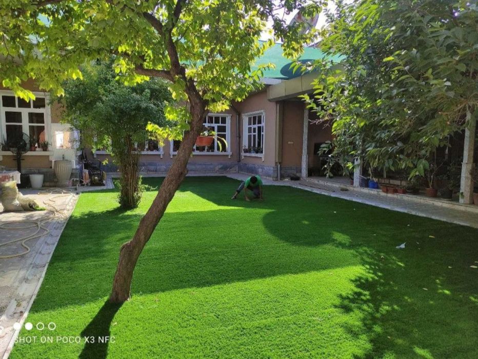 Suniy gazon va devorlar