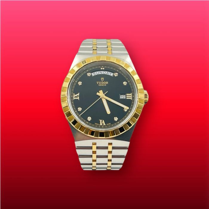 TUDOR ROYAL 41mm solid gold and diamond 90th мъжки часовник