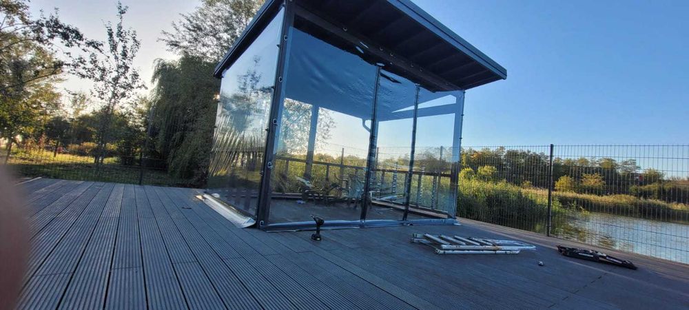 Inchideri de terasa cu folie transparenta UV 70 RON mp