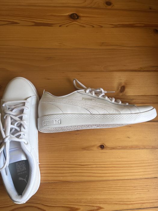 Маратонки  Puma дамски  бели кожени