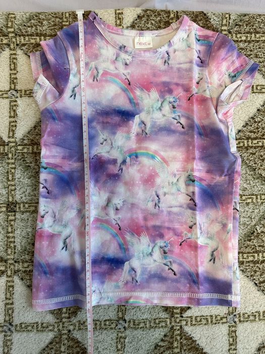 Set 2 piese vara Next, tricou si sort cu unicorni, 92 cm