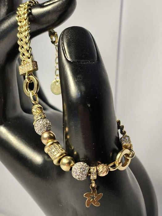 Bratara din aur galben 14K cu diferite accesorii, 8.54Grame