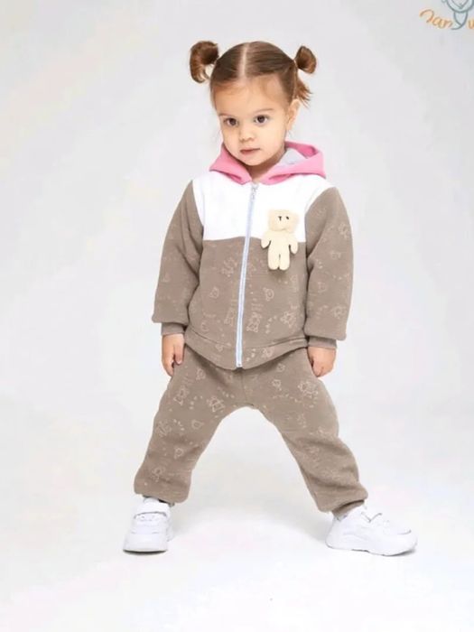 Костюм-двойка для девочек, двухпредметный комплект для девочек