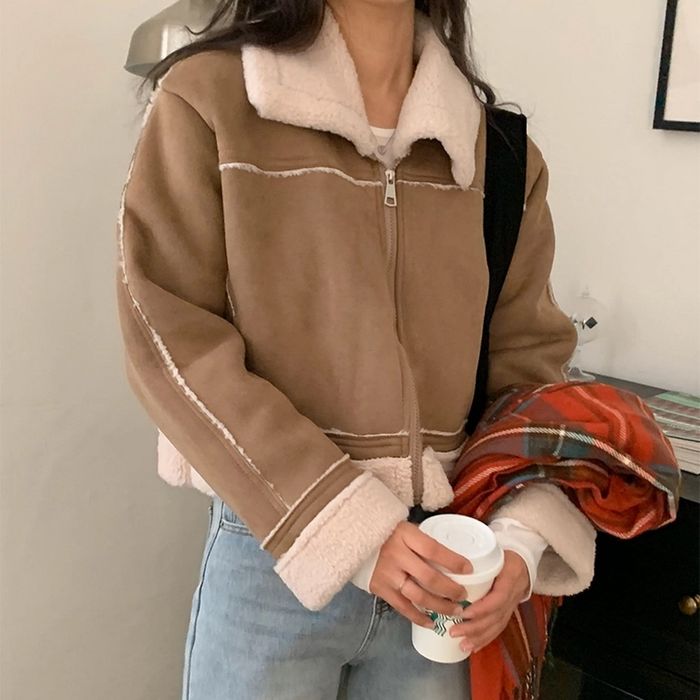 Укороченная дубленка