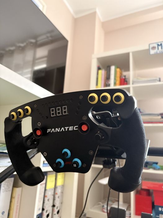 Scaun NextLevelRacing GT-Lite, volan, pedale si baza de volan Fanatec