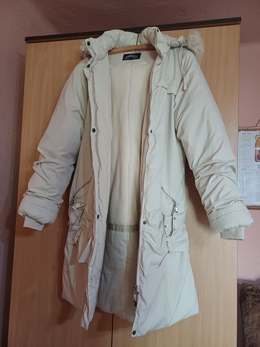 Vand geaca de femei, lunga și groasa XXL
