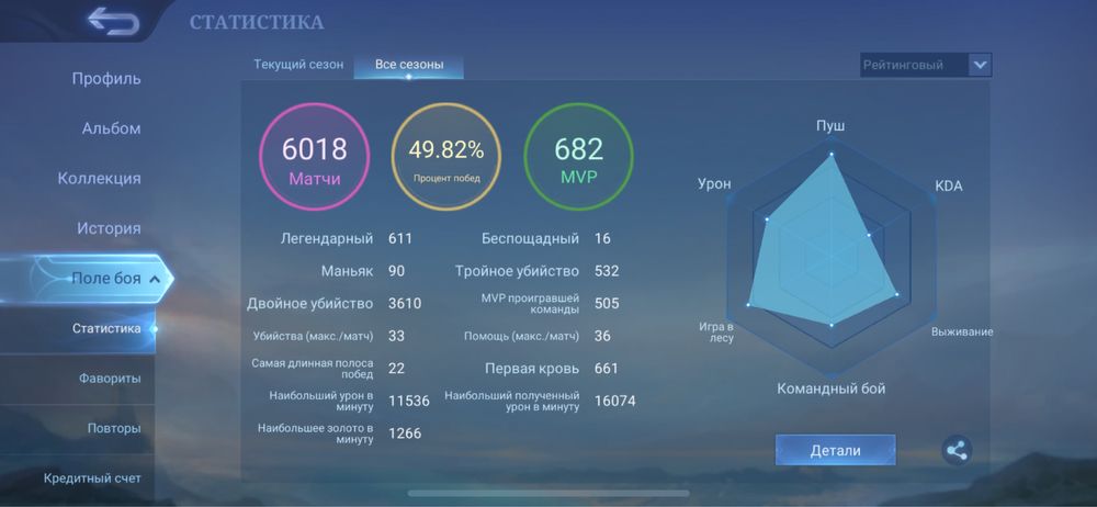 Продам акк mobile legend !