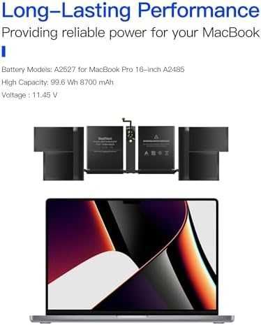 Нова лаптоп батерия A2527 MacBook Pro 16 инча A2485 2021 – 8700mAh