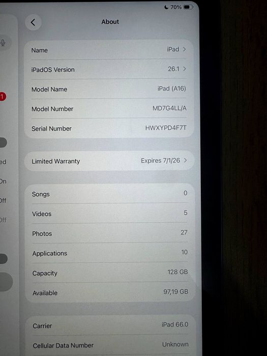 Новый iPad (A16) 128 GB (USA)