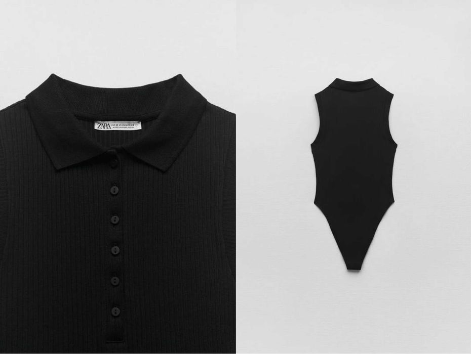 Памучно рипсено боди Zara, S/M