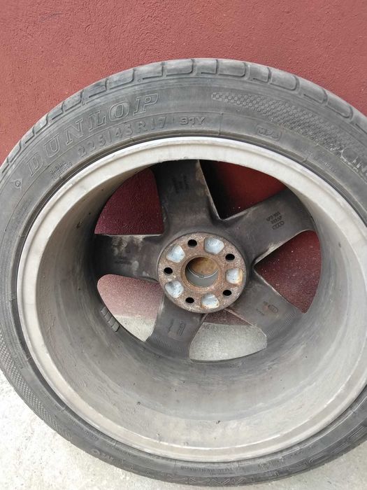Jante Audi + anvelope vară Dunlop 225/45 R17 – stare foarte bună