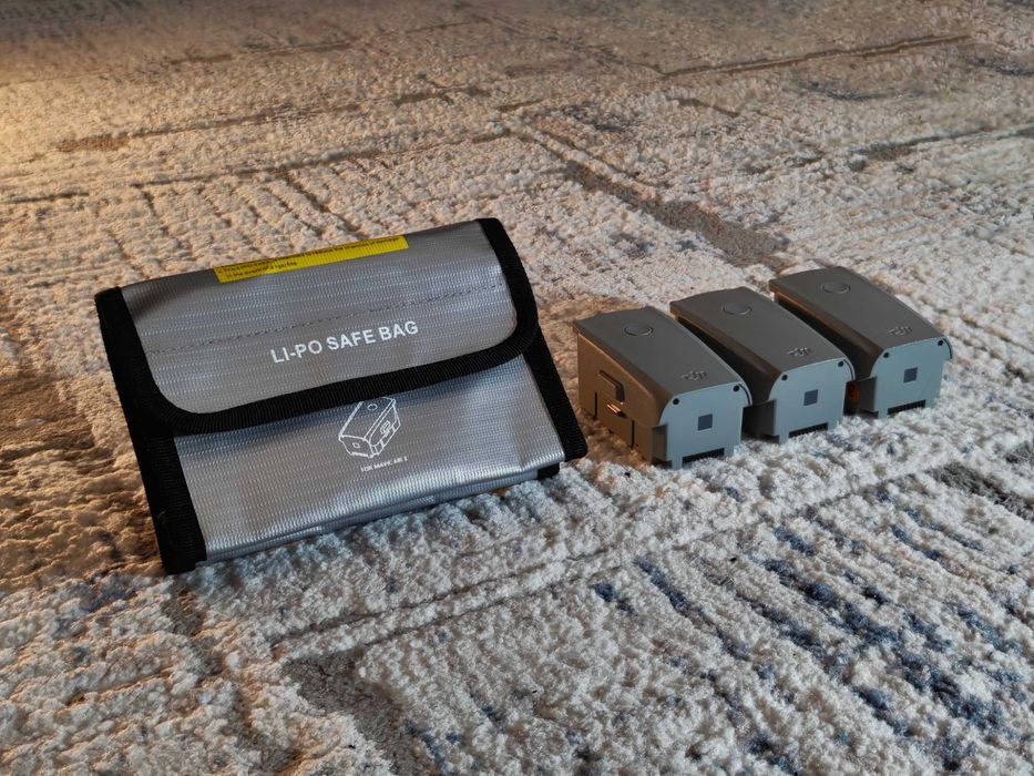 Sac Ignifug LiPo (Safe Bag) Transport Avion pt 3 Baterii Dronă