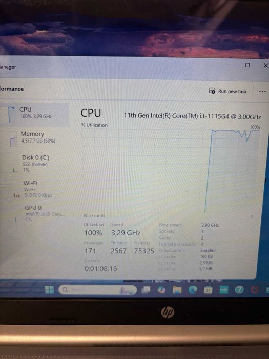 Hope Amanet P10/Laptop HP 15-DW3043NQ /Intel i3-1115G4