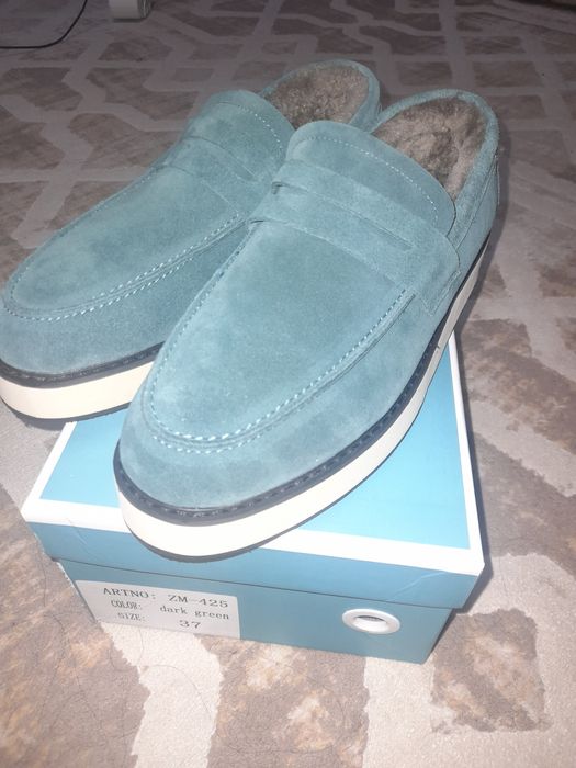 Зимние натуральные  лоферы