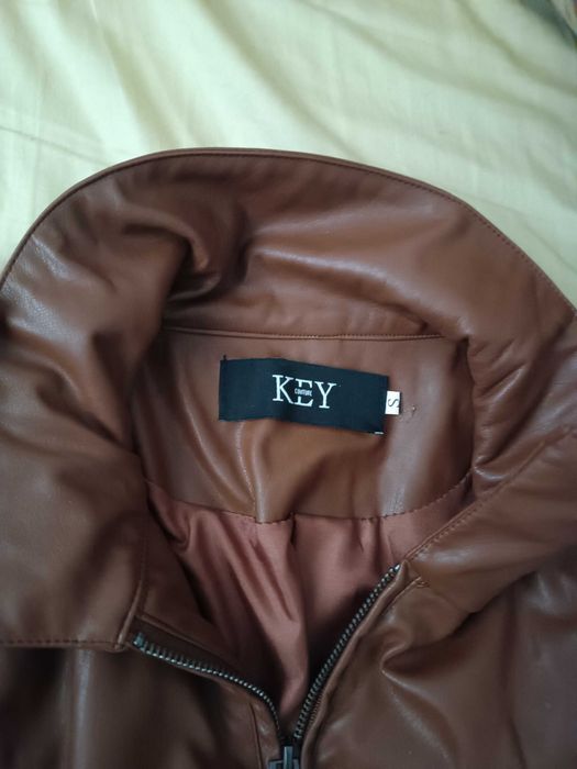 Trench dama lung, de piele