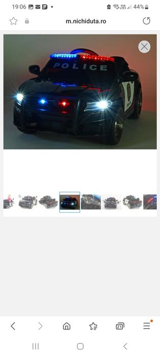 Masina electrica de politie , 70W cu girofar politie si statie