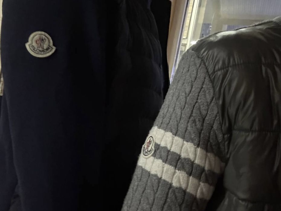 Куртка moncler серая размер L