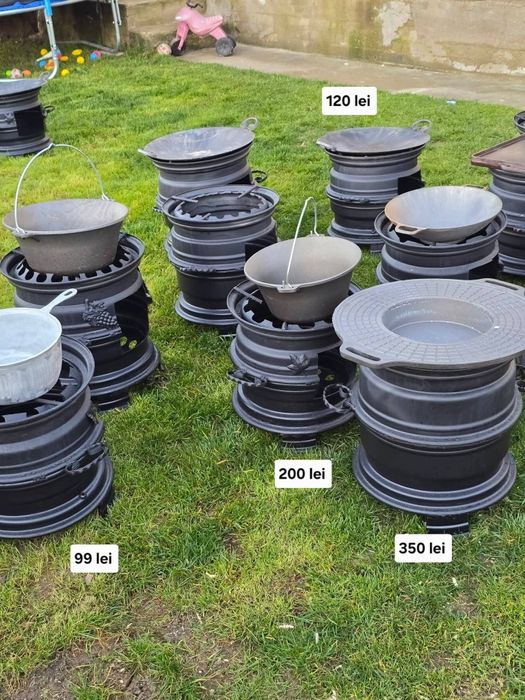 Ceaune din fontă  gratare  disc grill  tuci