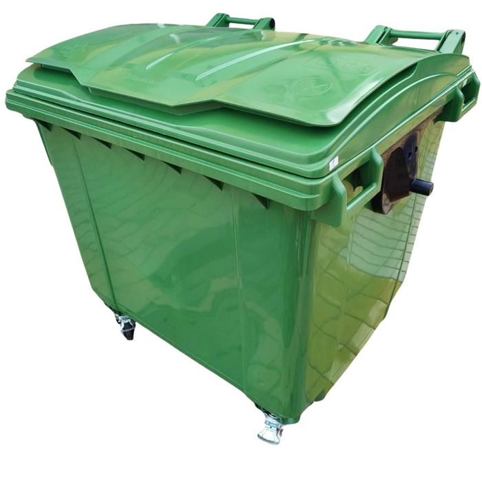 Пластмасов контейнер за смет  1100 л - здрав HDPE материал, 4 колела