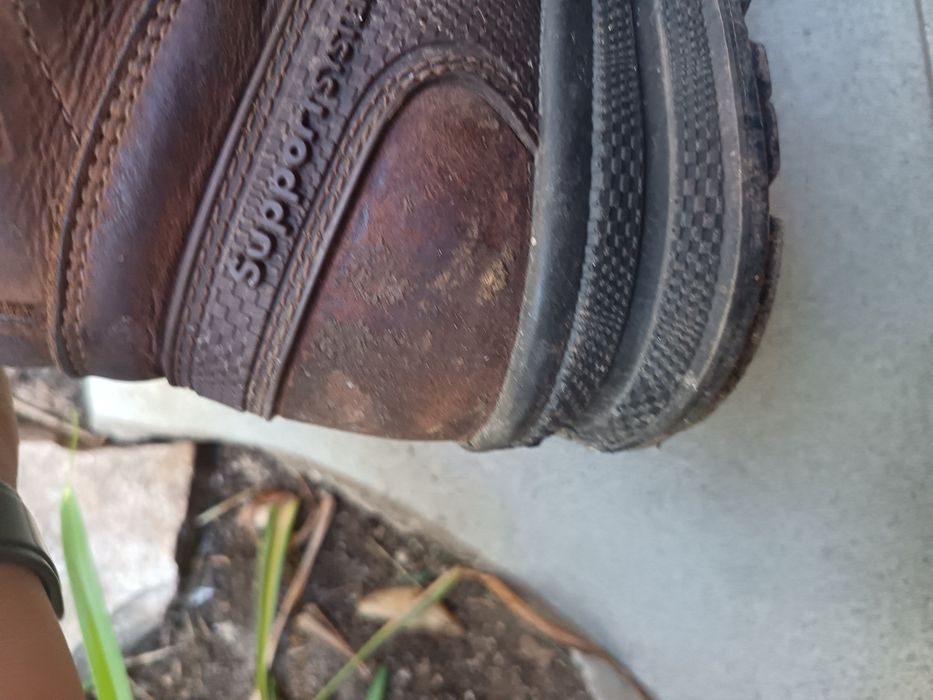 Мъжки зимни обувки, естествена кожа и велур