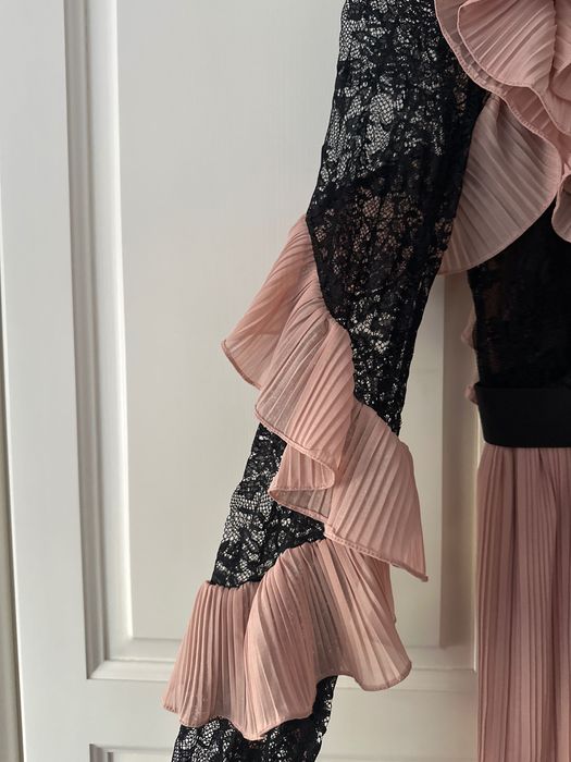 Rochie de ocazie Roz cu Negru