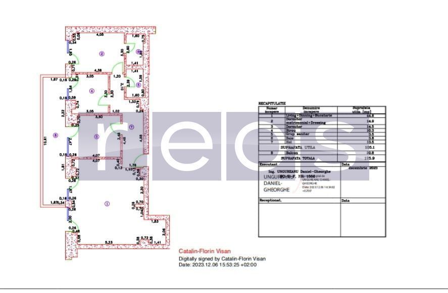 Vanzare Apartament 105Mp | Cortina | 3Camere | Nemobilat | Terasa 26Mp