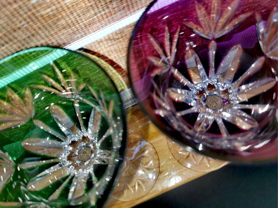 Кристални чаши VAL SAINT-LAMBERT 3 ЧАШИ ЗА ВИНО ROEMER Saarlouis 1930г