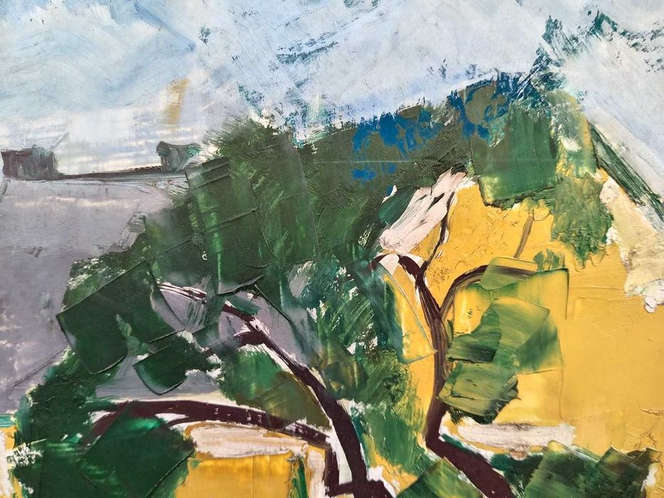 Tablou vechi - scoala maghiara - semnat Hajdik