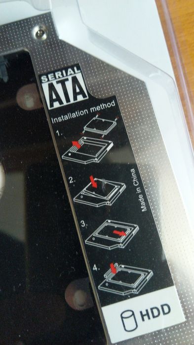 Laptop adaptor Caddy SSD HDD 9 mm S-Ata ultra slim
