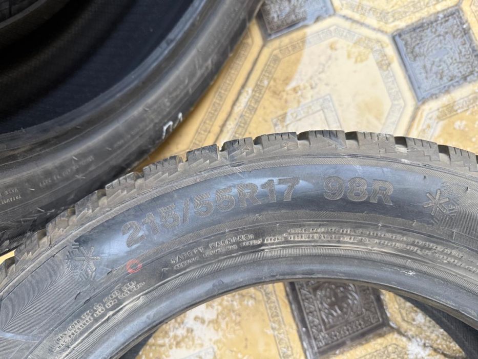 Зимние шины б/у 215/55/17