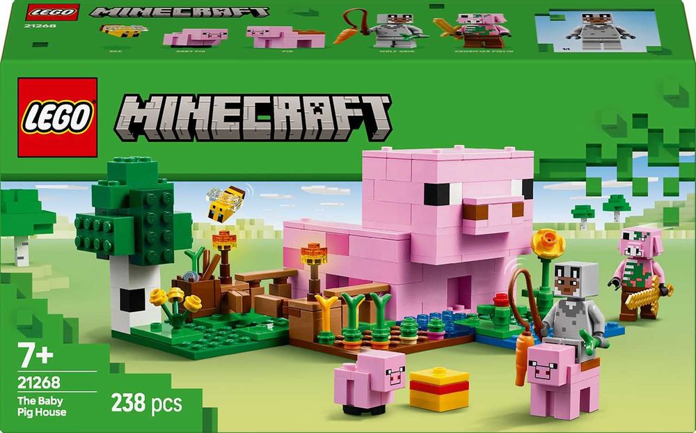 НОВО LEGO Minecraft 21268 - Къщата на прасенцето