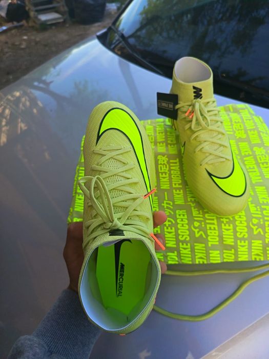 WTS Ghete de Fotbal Nike Mercurial Superfly 10 Elite Limelight Hyper Crimson SG-PRO mărimea: 41