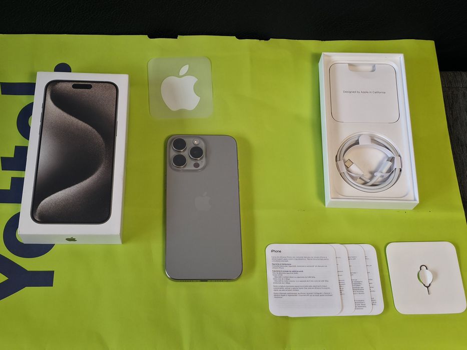 256GB iPhone 15 Pro Max Гаранция Yettel 3г. 2028 NATURAL TITANIUM