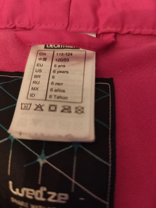 Pantaloni schi fete 115-124cm