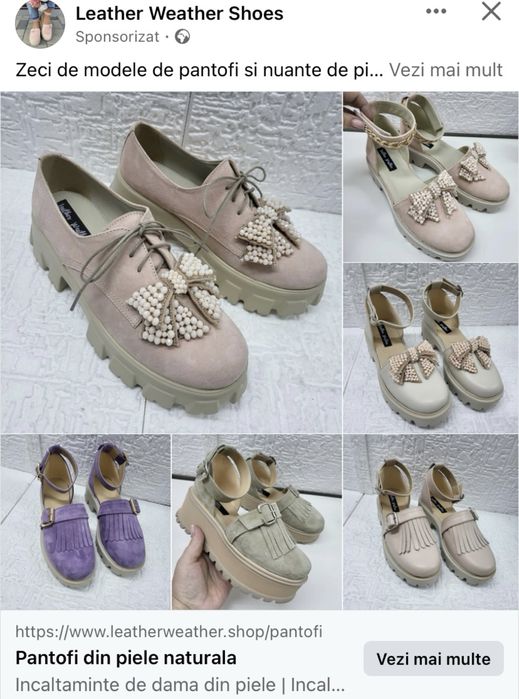 Pantofi eleganti piele