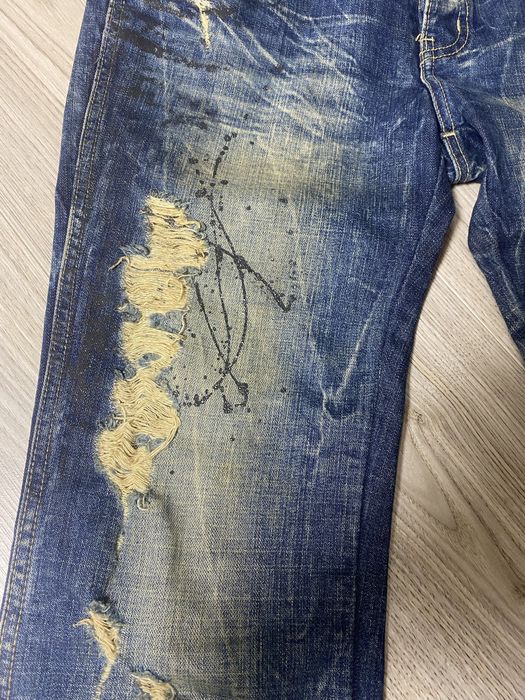 Gostar De Fuga flared distressed painted denim
