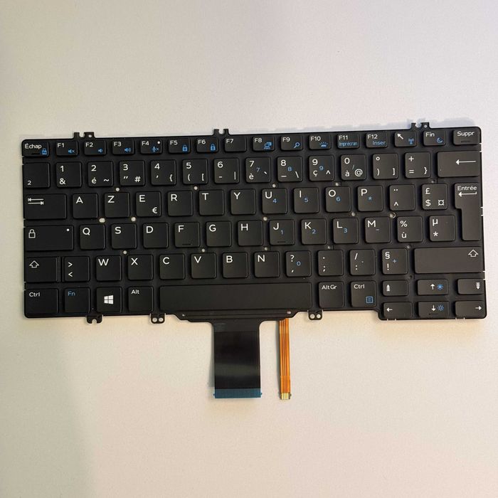 Tastatură Originală Iluminată Dell Latitude 5280 7280 7380 7290 - Franceză AZERTY