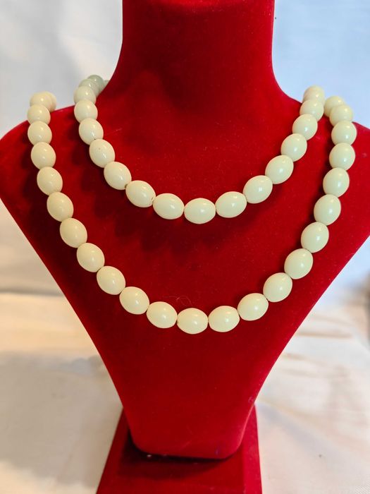 Старинна Супер Рядка Царска Фосфорна Броеница Огърлица Гердан