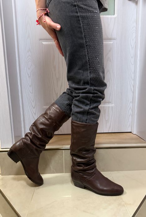 Дамски ботуши естествена кожа 39 номер 2 модела