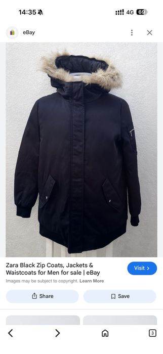 Zara зимно яке с естествен пух