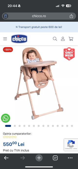 Scaun de masa chicco