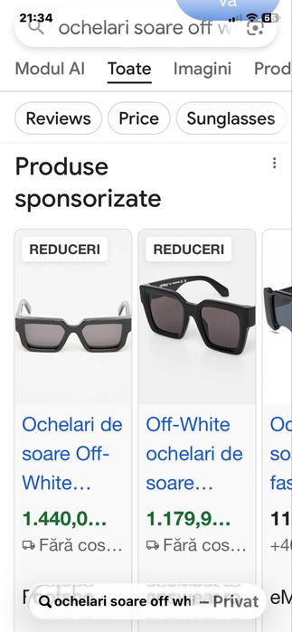 Ochelari soare Off White Silverstone