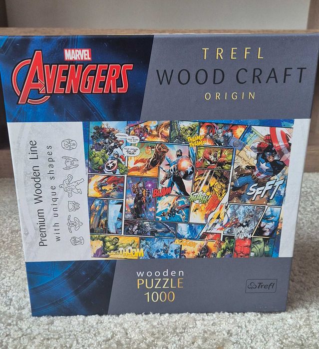 Дървен пъзел Вселената на Марвел 1 000 части