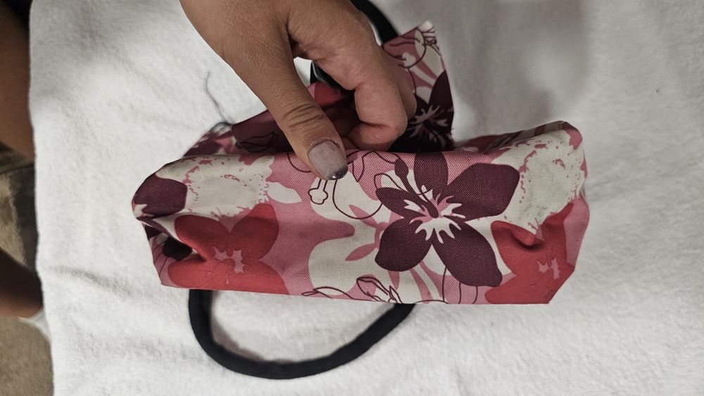 Poșetă geantă mica roz cu model floral GG&L Studio