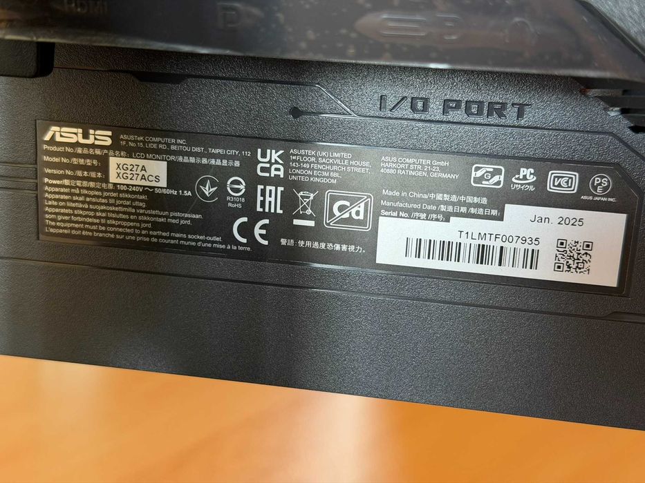 ASUS ROG Strix XG27ACS | 2K 180Hz | В Гаранция до 2028 | Като НОВ