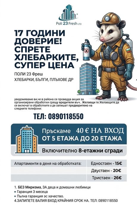 Спрете хлебарките  супер цени