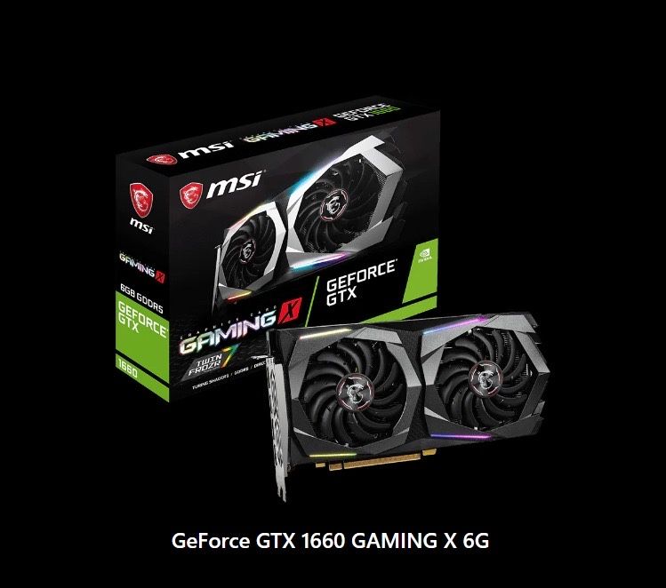 GTX 1660 gaming x 6G видеокарта